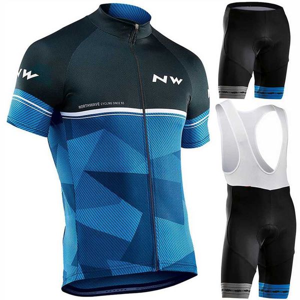 

2020 nw brand cycling jersey racing set mtb bicycle cycling clothing breathable mountian bike clothes maillot roupas ciclismo, Black;blue