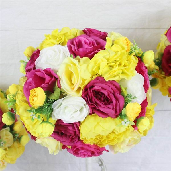 

spr yellow style wedding table flower ball artificial arch flower wall 10pcs/lot wedding table centerpiece flore arrangement