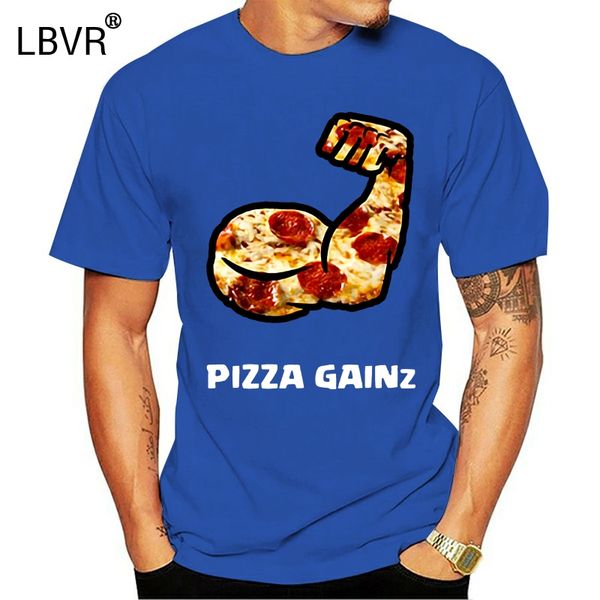 

pizza gainz t shirt - funny workout gym exercise fitness tee gains swole