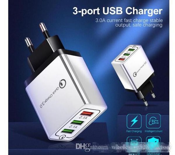 

usb wall charger fast charger qc 3.0 quick charge fast charging 3 usb ports 3.1a fast charging for smartphone htc huawei