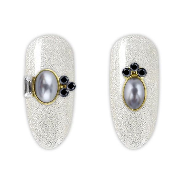 

nail art decorations zinxin 10pcs/lot black gray oval ellipse mix metal alloy big rhinestones nails jewelry charms diy accessories, Silver;gold