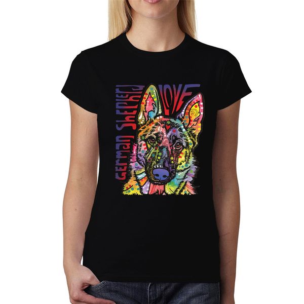 

german shepherd dog womens t - shirt s - 6xl outdoor wear tee shirt