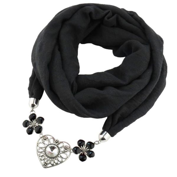 

black solid bijoux for jewelry love new charm ahmed collar scarf flower fashion women pendant femme gifts color necklace ofvju bdehome, Blue;gray