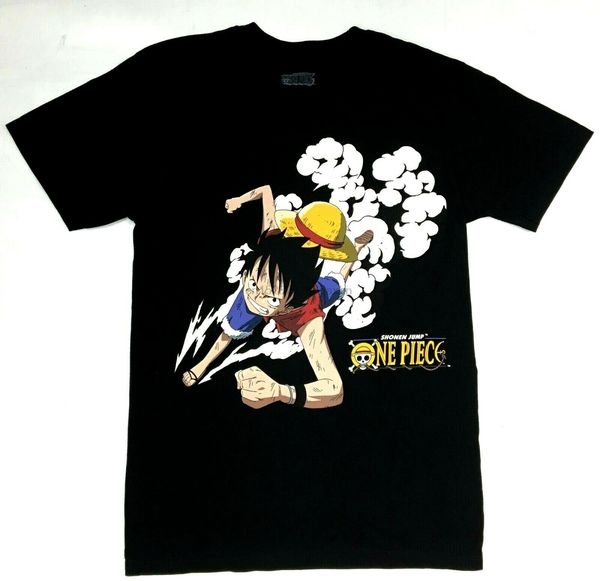 

anime one piece shonen jump luffy running t-shirt new 100% authentic back to the future harajuku
