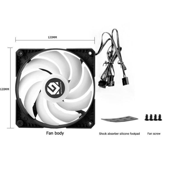 

mg 12cm 14cm computer pc case fan 12 drgb-led beads led fan gorgeous drgb 4pin pwm chassis cooler for pc case w/ pad
