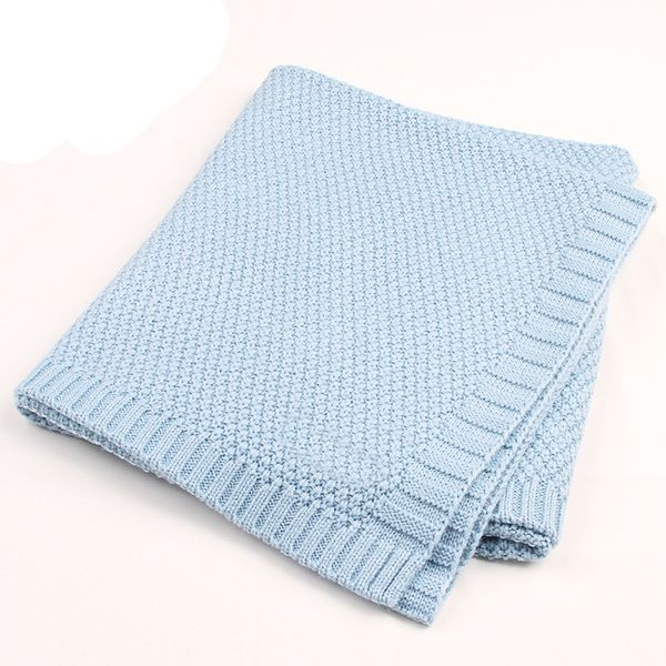 

newborns acrylic knitted swaddle wrap baby blankets super soft toddler winter sleeping bedding stroller carseat cover 100x80cm