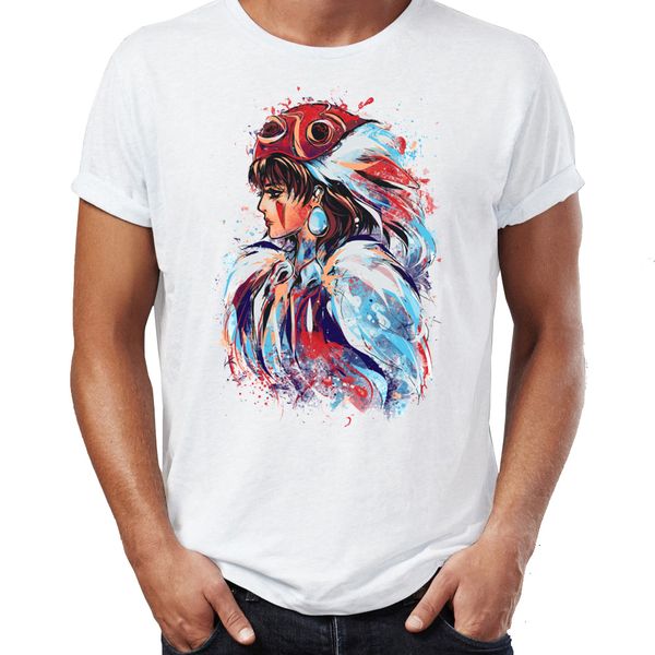

мужская футболка splatter art принцесса мононоке удивительный произведение printed tee