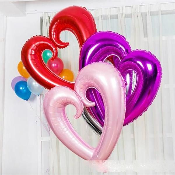 

new 42 inches valentines gift color balloons love heart romantic wedding party decoration aluminum foil balloons