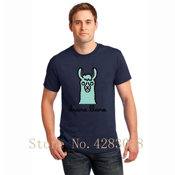 

no drama llama 3 t shirt for men round neck letters breathable t shirt clothes camisetas plus size 3xl fitted tee