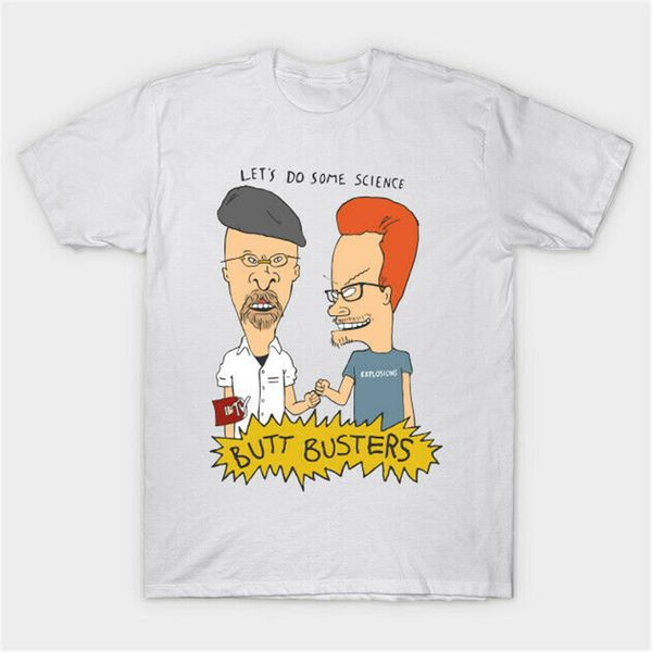 

let's do some science butt busters beavis and butthead parody white t-shirt gym tee shirt