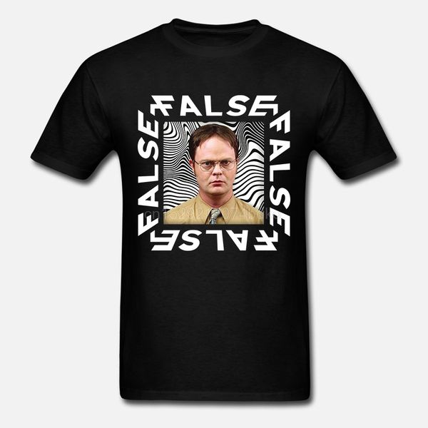

schrute dwight the office t shirt schrute dwight false black cotton men s-6xl