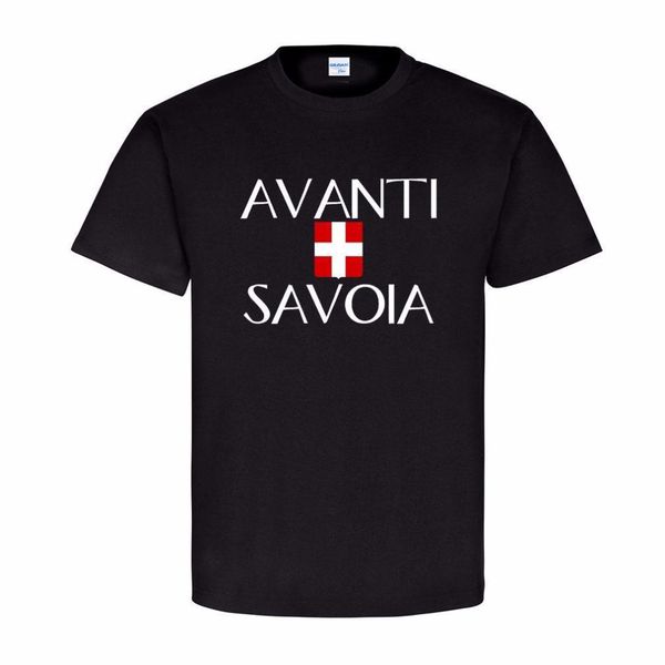 

2019 summer style t shirt design avanti savoia italien schlachtruf wappen abzeichen haus savoyen tee shirt