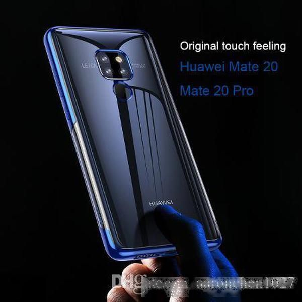 

for huawei mate 10 20 pro p20 p30 case soft silicone cover clear transparent plating bumper case for huawei mate 20 / mate 20pro case cover