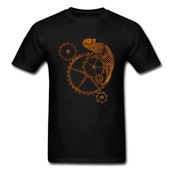 

steampunk chameleon dragon vintage tshirts mens aesthetic sherlock machine t shirt 100% cotton faddish tees new