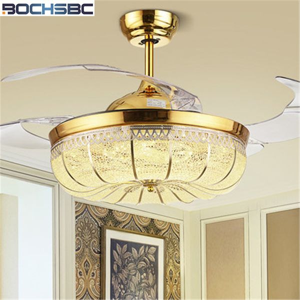 

bochsbc invisible ceiling fan light with european luxury for living room dining room bedroom led intelligent remote control