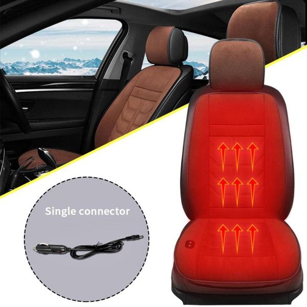 

12v car heat seat cover the cloak on the car seat heating universal automobile cover protector with 2 levels