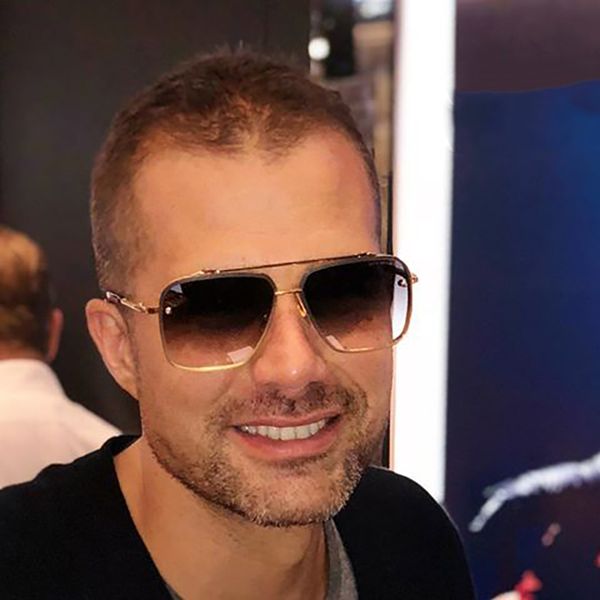 

aoze 2020 classic fashion style cool sunglasses design brand men's vintage sunglasses zonnebril dames uv, White;black