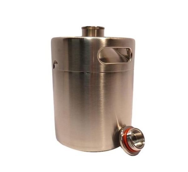 

new stainless steel 2l flagon hip flasks mini beer bottle barrels beer keg screw cap beer growler homebrew wine pot barware party