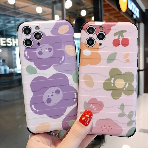 

cherry phone case for iphone 6s 7 8 11 plus pro x xs max xr se flower cases soft silicone fitted tpu back cover accessories