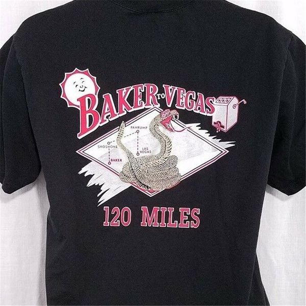 

baker to vegas relay t shirt vintage 90s 1995 challenge cup made in usa large adults casual tee shirt