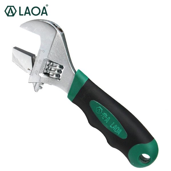

laoa new portable short handle adjustable wrench, 6"/8" adjustable spanner