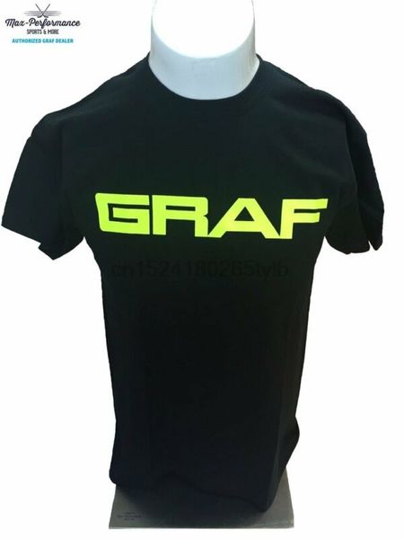 

graf hockey t-shirt official black graf skates hockey company tee shirt
