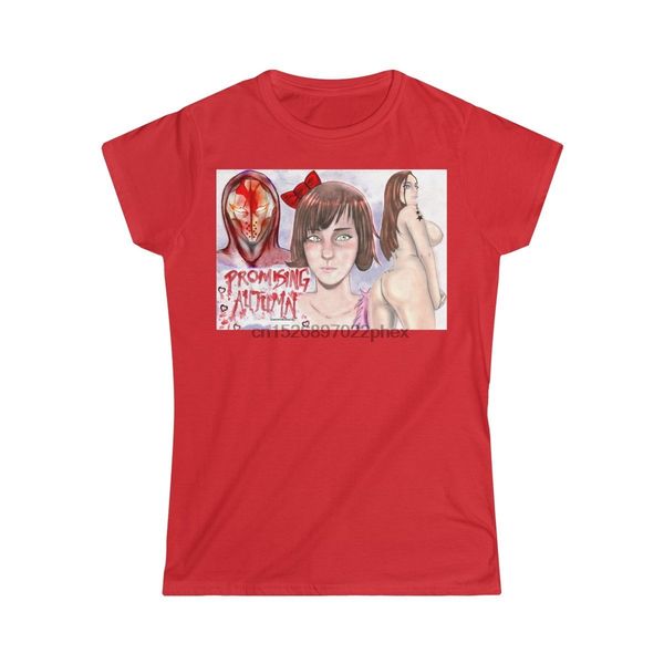 

перспективная осень - ретро - женская softstyle tee мужчин футболка