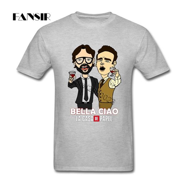 

la casa de papel money heist short sleeved t shirt customized camisetas cotton round neck men's t-shirt for team