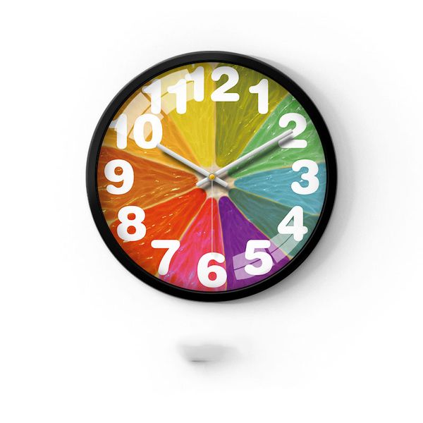 

modern design silent wall clock digital nordic minimalist mute wall clock living room kitchen simple wandklok home decor bb50wc