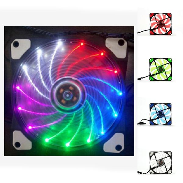 

fans & coolings 1200 rpm 15 lights led silent fan pc computer chassis case 12cm streamer cooling 4p 3p