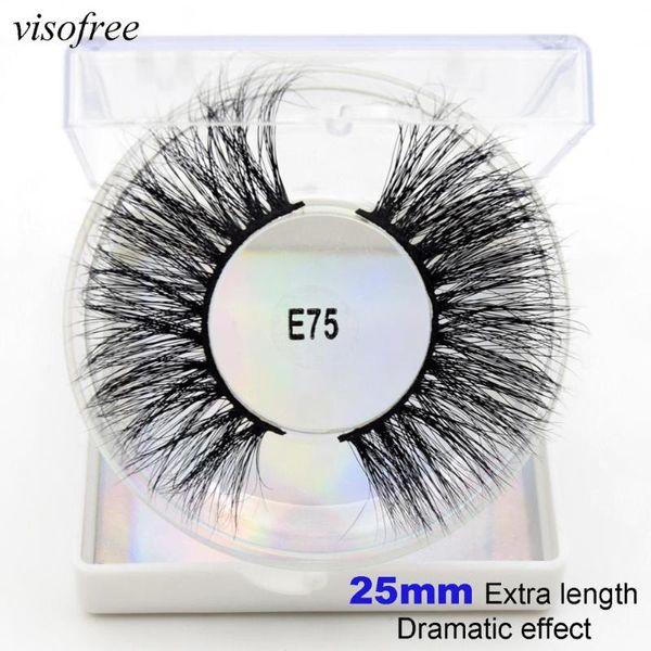 

false eyelashes viso25mm lashes 5d mink 100% cruelty dramatic fake makeup extension eyelash multi-layer e75