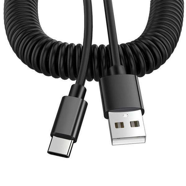 

digital cables data cables type c cable charger usb c data sync spring coiled cellphone connector adapter
