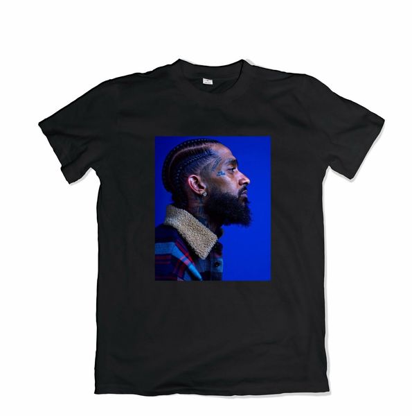 

nipsey hussle bue b/g tee fashion men t shirt tee fashion cotton t-shirts