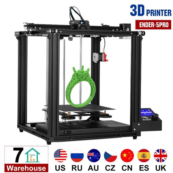 

ender-5 pro 3d printer kit 220*220*300mm printing size silent board pre-installed magnetic build plate power off resume printing