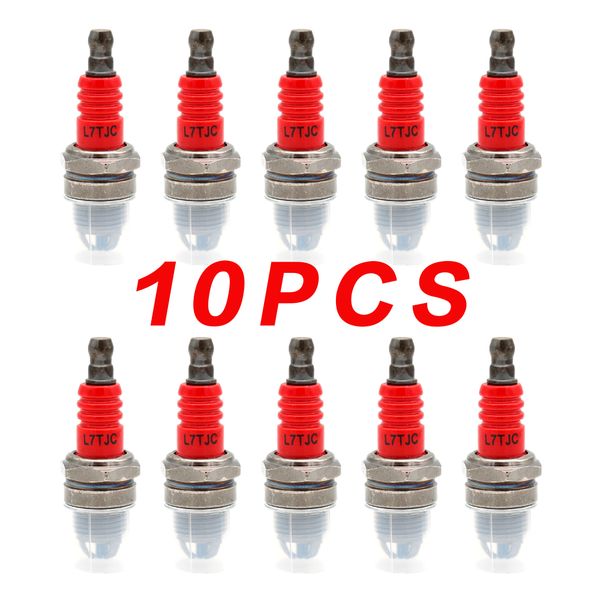 

10 pieces l7tjc spark plug for gasoline chainsaw and brush cutter