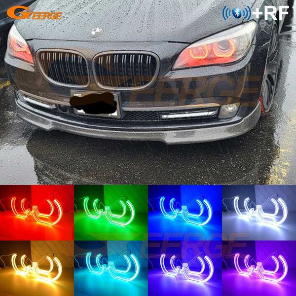 

for f01 f02 f03 f04 730d 740d 740i 750i 760i 2008-2012 rf remote bluetooth multi-color dtm style rgb led angel eyes kit