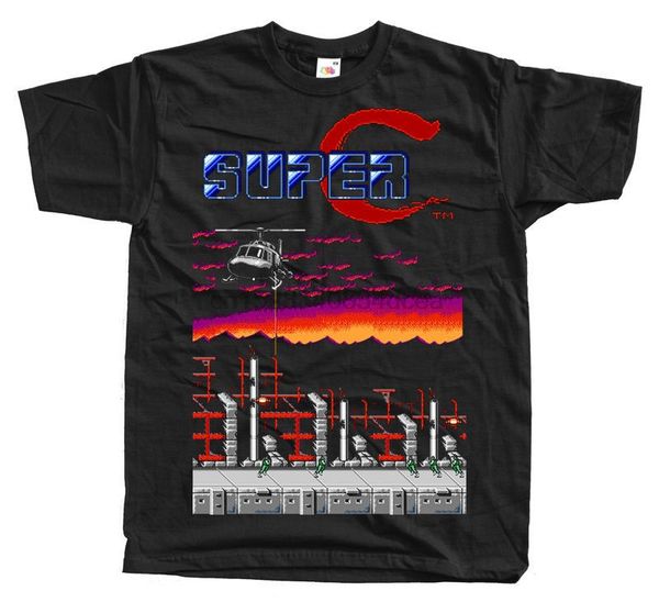 

super contra stage 1 nes game t shirt black all sizes s 5xl