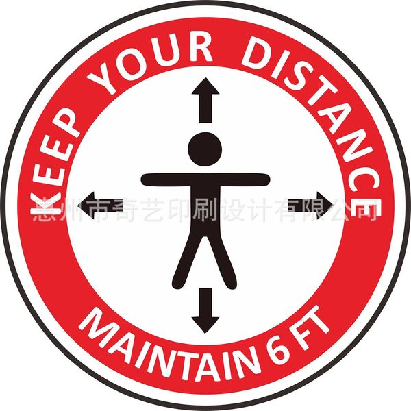 

rectangle/round driving/school/instructor keep your distance sticker-self-adhesive vinyl social distancing safety warning sticker