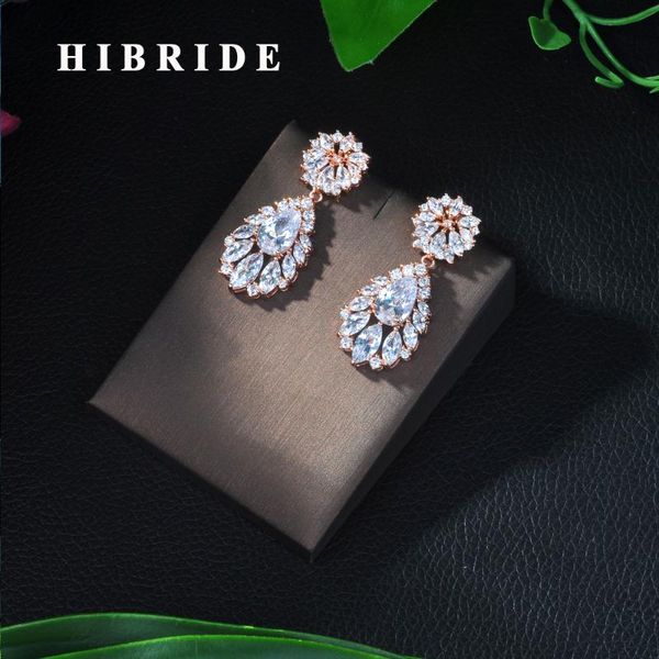 

hibride игристого цирконий stud высокого качество cz серьги розового золото цветой женщина свадьбы ювелирных изделия e-389, Golden;silver