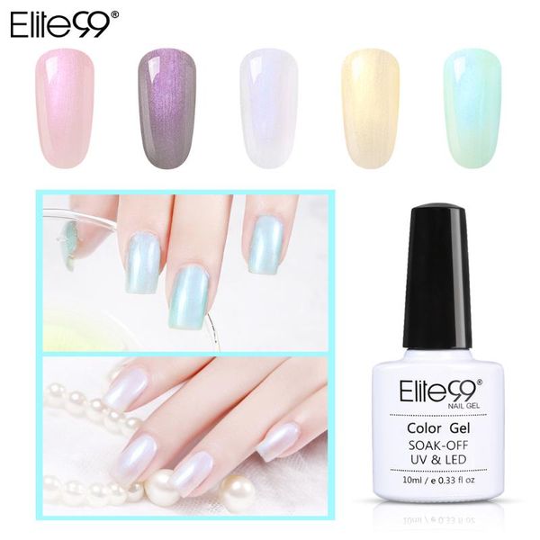 

nail gel elite99 5 pieces/lot uv polish set pearl shell color soak off mermaid for art manicure varnish, Red;pink