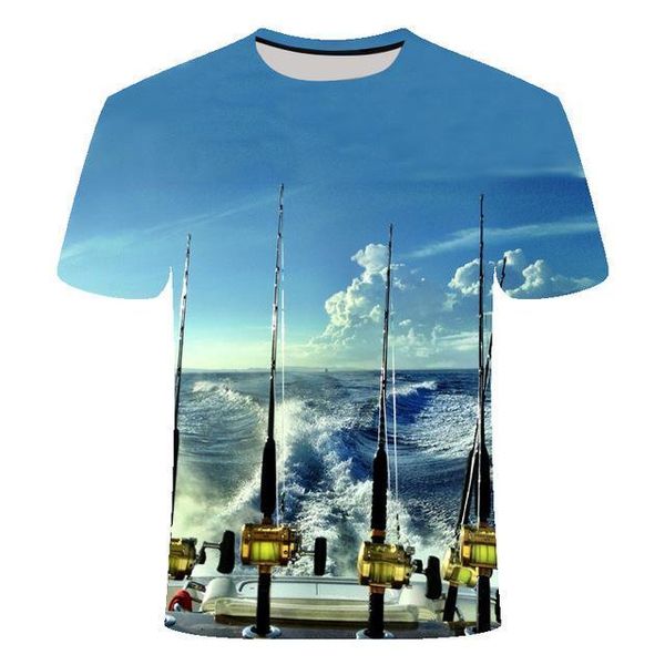 

fishing fun fish fishing rod 3d print shirts humor anime plus size men clothing