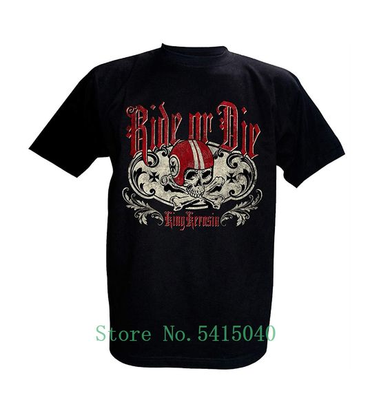 

король kerosin футболка ездить или умри короткими рукавами новая одежда t shirt мужчины моды цифровой графики t-shirt man смешной crewneck