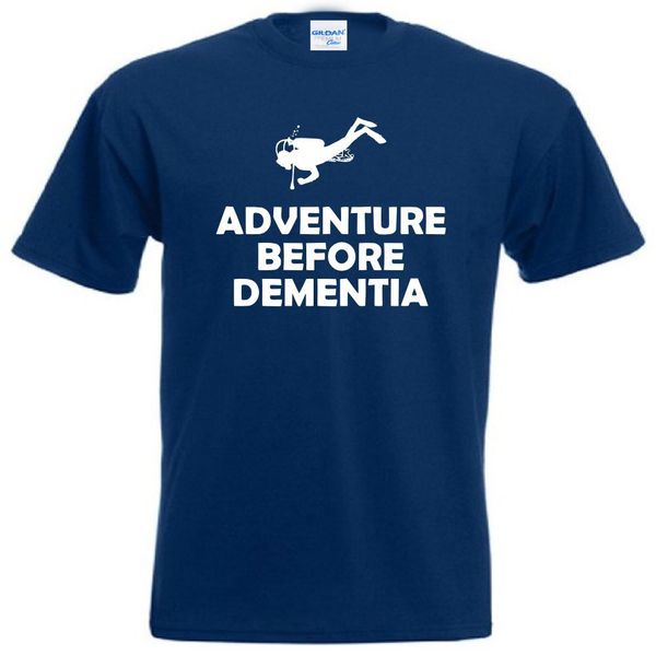 

2018 casual summer mens печать t-shirt scuba diver diver t-shirt adventure перед деменция смешной идеи подарка логотип футболки