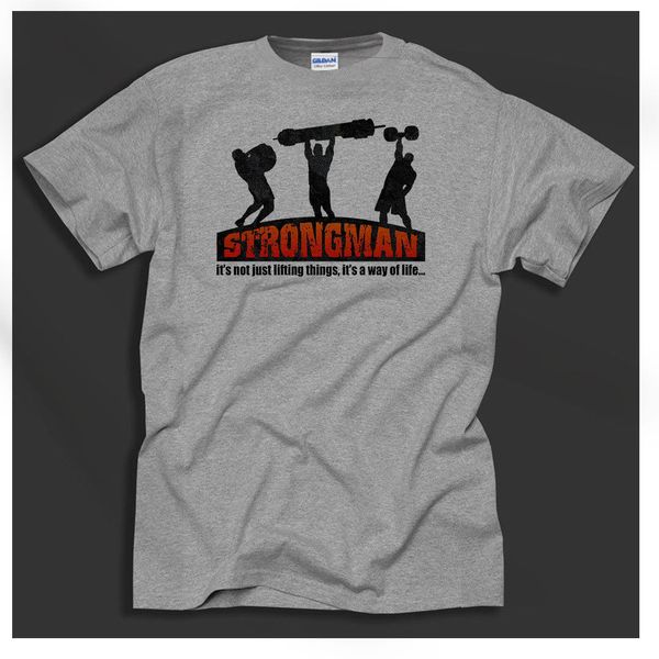 

смешной одежда повседневного короткого рукав лето strongman пауэрлифтинг тренер тренировка tee рубашка серого tee shirt