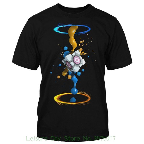 

мультфильм печати с коротким рукавом рубашки бесплатная доставка portal 2 men gel splatter базовая футболка