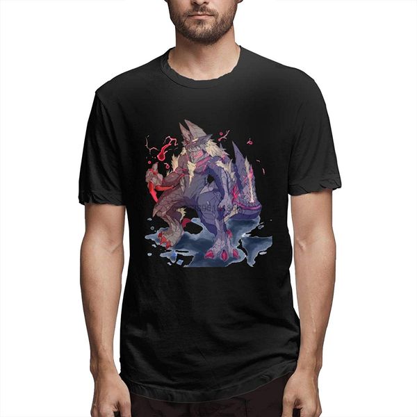 

ptgmmyyx monster hunter zinogre хлопка мужская с коротким рукавом футболка tee shirt black