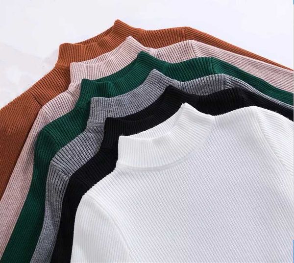 

new-coming autumn winter turtleneck pullovers sweaters primer shirt long sleeve short korean slim-fit tight sweater, White;black