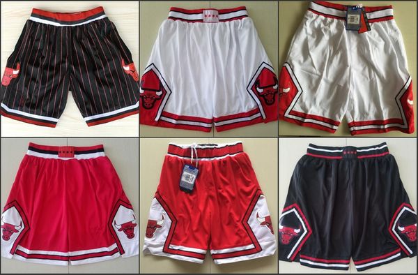 

чикаго быки мужские шорты аутентичные дышащие брюки nba классические шорты, Black