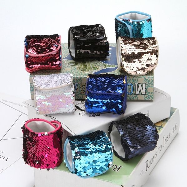 

new arrival sequins bracelet hand made diy glitter mermaid wrist strap for girl decoration wristband novelty 7 35pr b