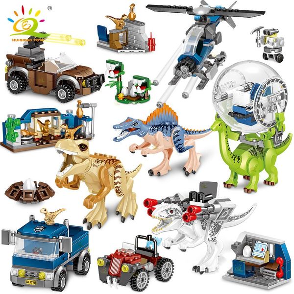 

сражайтесь set city toys блоки строительство мир динозавров лиги автомобилей парк huiqibao юрский для кирпичи цифры дети динозавров яйца yxl